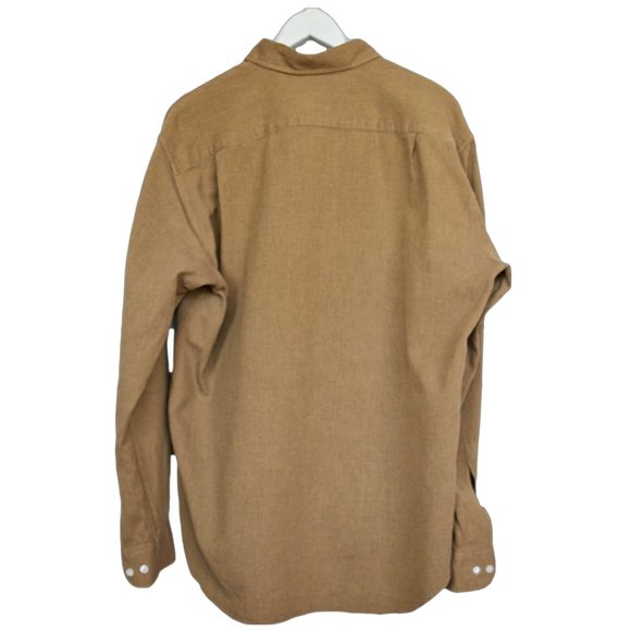 Lacoste Tan Micro Waffleknit Long Sleeve Button Shirt - Picture 2 of 4